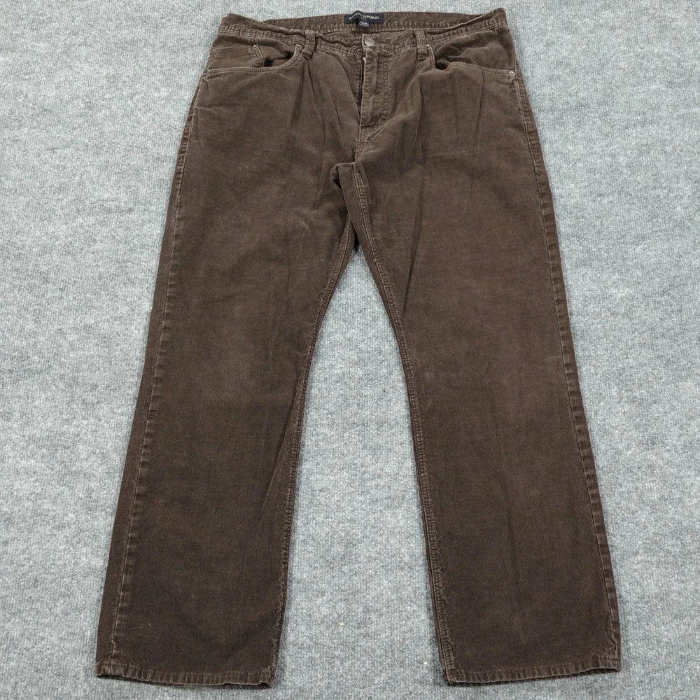 Banana Republic Corduroy Pants Mens 36x30 Brown Straight Leg 100% Cotton Casual